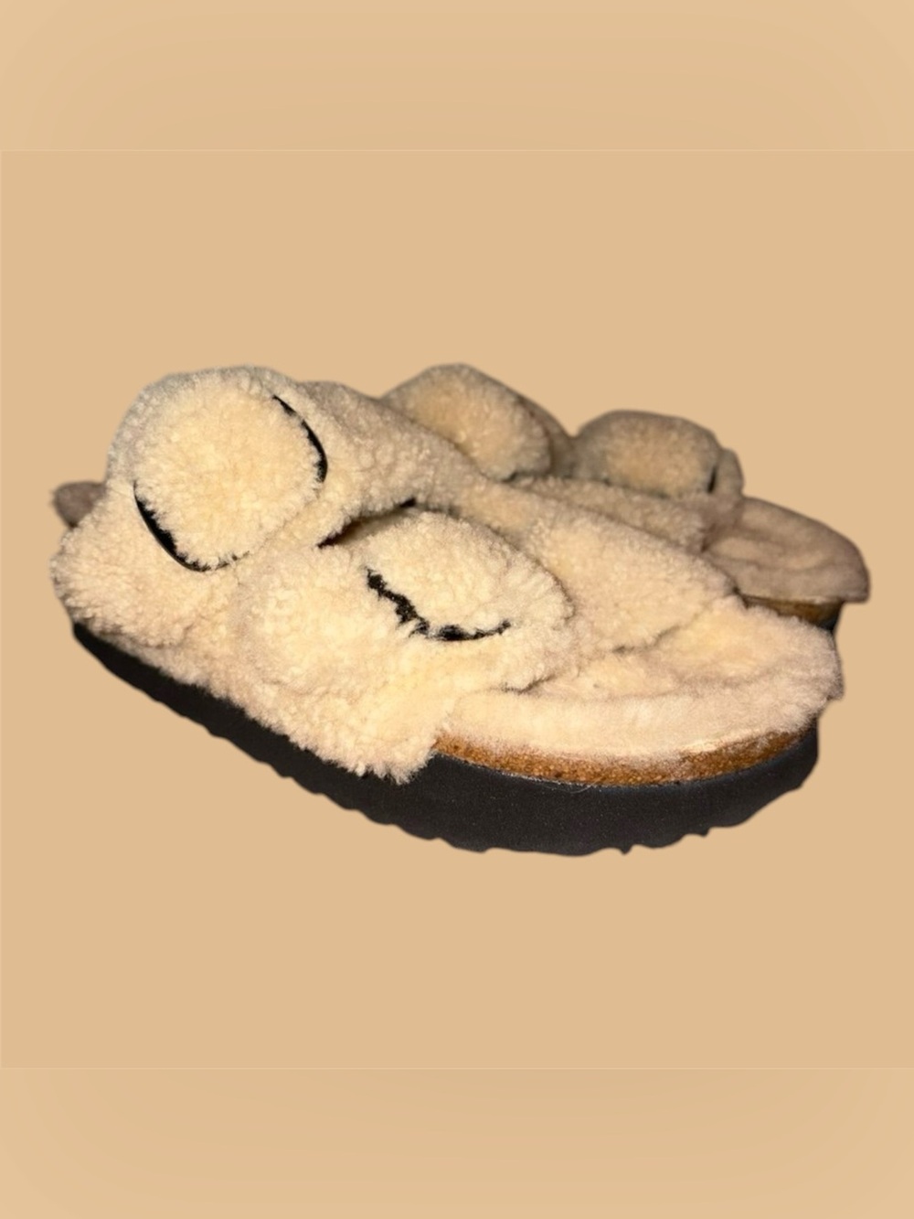 Birkenstock Women’s Papillio Arizona Big Buckle Shearling Sandals, US 9N, EUR 40